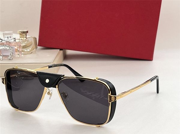 new fashion design square pilot sunglasses 0297 metal frame with black calfskin bridge classic simple and popular style outdoor uv400 protec, White;black
new fashion design square pilot sunglasses 0297 metal frame with black calfskin bridge classic simple and popular style outdoor uv400 protec, White;black