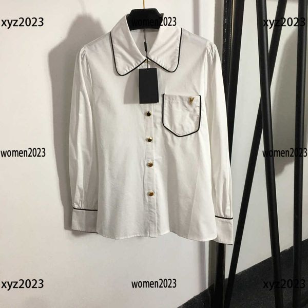 womens designer clothing purity blouse logo embellished shirt size s-l metal buttons long sleeved shirt new arrivals mar19, White
womens designer clothing purity blouse logo embellished shirt size s-l metal buttons long sleeved shirt new arrivals mar19, White