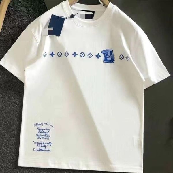 2023 summer new men's casual short sleeve t-shirt blue monogrammed print fusion t-shirt fashion luxury street clothing for men and wome, White
2023 summer new men's casual short sleeve t-shirt blue monogrammed print fusion t-shirt fashion luxury street clothing for men and wome, White