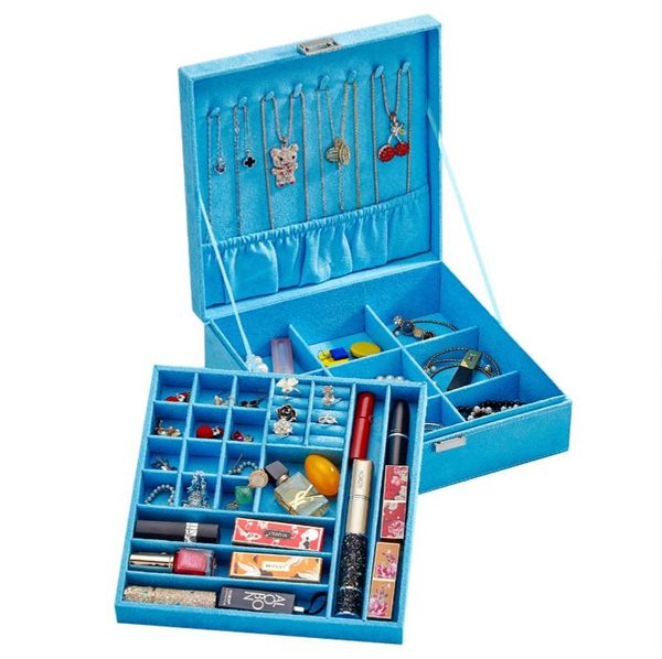 jewelry boxes two-layer box organizer display storage case fleece large capacity double layer vintage earrings earstuds necklace bracelets e, Black;white
jewelry boxes two-layer box organizer display storage case fleece large capacity double layer vintage earrings earstuds necklace bracelets e, Black;white