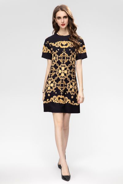 dress 2023 original designer floral print handmade beaded spring/summer short sleeve loose round neck dress s-xl, Black;gray
dress 2023 original designer floral print handmade beaded spring/summer short sleeve loose round neck dress s-xl, Black;gray