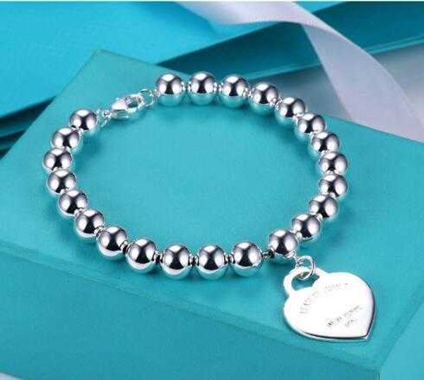original tif fashion designer pendant bracelet 925 women's english heart beaded bracelet with box, Black
original tif fashion designer pendant bracelet 925 women's english heart beaded bracelet with box, Black