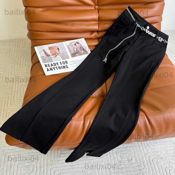 women's pants capris aw 23 spring summer new fashion metal letter waistchain decorative high waist versatile casual t230323, Black;white
women's pants capris aw 23 spring summer new fashion metal letter waistchain decorative high waist versatile casual t230323, Black;white