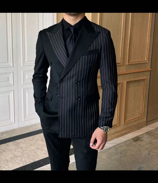 men's suits blazers patchwork double breasted tuxedo point lapel business prom blazer 2 pieces jacketpants 230323, White;black
men's suits blazers patchwork double breasted tuxedo point lapel business prom blazer 2 pieces jacketpants 230323, White;black