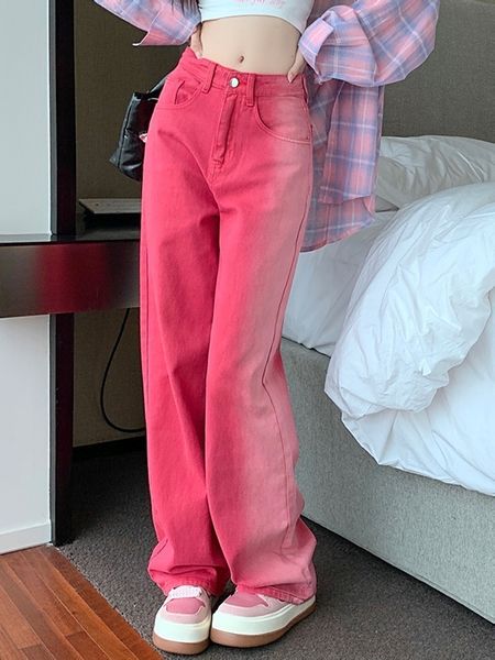 women's jeans pink gradient retro jean design style american y2k spice girls straight leg high waisted wide pants 2023 oversized 230323, Blue
women's jeans pink gradient retro jean design style american y2k spice girls straight leg high waisted wide pants 2023 oversized 230323, Blue