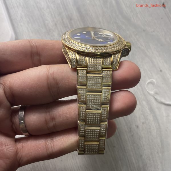 men's gold diamond watches stainless steel diamond strap blue dial life waterproof automatic mechanical watch, Slivery;brown
men's gold diamond watches stainless steel diamond strap blue dial life waterproof automatic mechanical watch, Slivery;brown