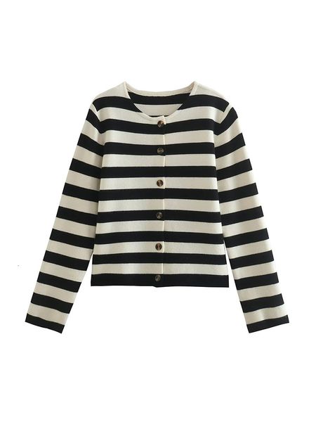 women's knits tees spring 2023 fashion style personalized versatile soft pinned wide striped crew neck knitted cardigan 230323, White
women's knits tees spring 2023 fashion style personalized versatile soft pinned wide striped crew neck knitted cardigan 230323, White
