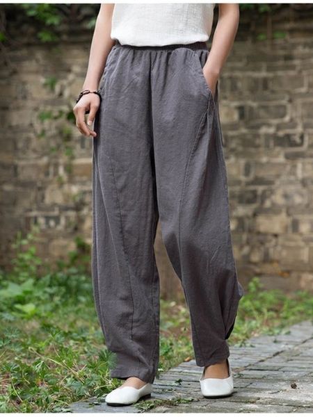 women's pants s spring summer cotton woman trousers fashion high waist lantern elegant elastic women loose casual 230323, Black;white
women's pants s spring summer cotton woman trousers fashion high waist lantern elegant elastic women loose casual 230323, Black;white