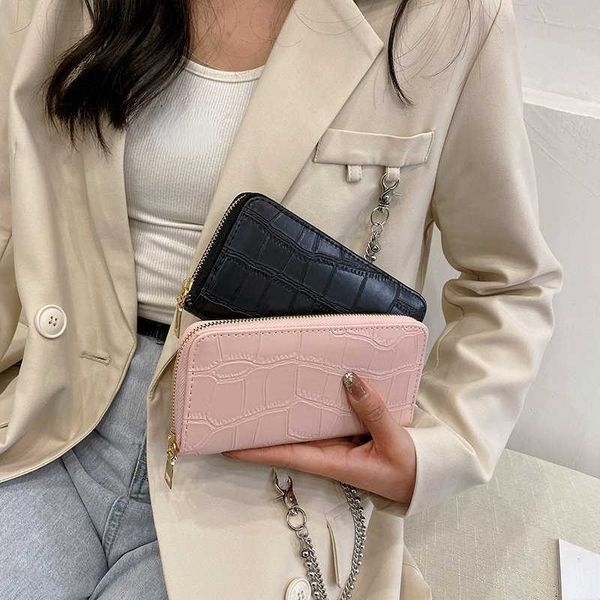 wallets new women's european and american fashion pu stone pattern coin purse medium long zipper clutch for women y2303, Red;black 
wallets new women's european and american fashion pu stone pattern coin purse medium long zipper clutch for women y2303, Red;black