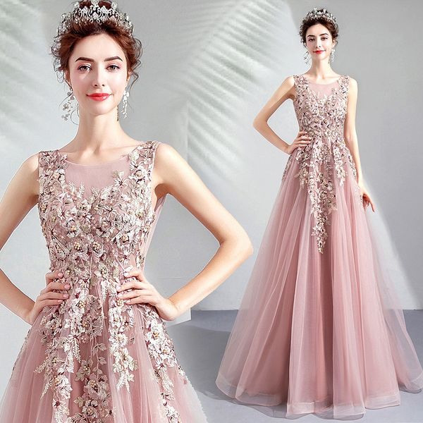 bean paste prom dresses sleeveless beading lace applique long o-neck floor-length a-line pink formal party guests evening gowns elegant, Black
bean paste prom dresses sleeveless beading lace applique long o-neck floor-length a-line pink formal party guests evening gowns elegant, Black