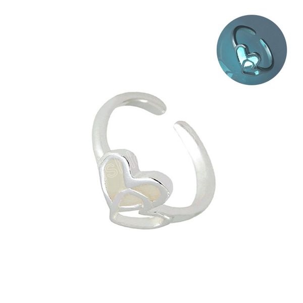 halloween double heart love ring opening adjustable copper luminous jewelry gothic punk noctilucent glow in the dark ring, Silver
halloween double heart love ring opening adjustable copper luminous jewelry gothic punk noctilucent glow in the dark ring, Silver