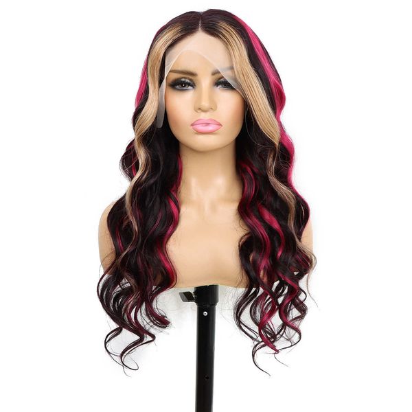 highlight red blonde colored serpent humanhair front lace headwear wigs 230323, Black
highlight red blonde colored serpent humanhair front lace headwear wigs 230323, Black