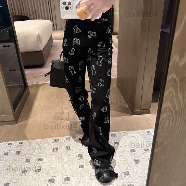 women's jeans aw rabbit women straight barrel high waist wide leg pants t230323, Blue
women's jeans aw rabbit women straight barrel high waist wide leg pants t230323, Blue