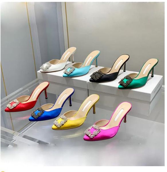 latest fashion scuffs head slippers rhinestone square buckle shoes women's 7cm thin high heels luxury satin crystal metal decorative ma, Black
latest fashion scuffs head slippers rhinestone square buckle shoes women's 7cm thin high heels luxury satin crystal metal decorative ma, Black
