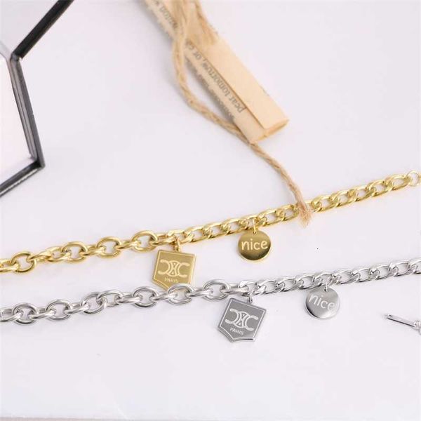 designer jewelry titanium steel celi triumphal arch small shield round brand asymmetric chain bracelet fashion neutral style ins, Black
designer jewelry titanium steel celi triumphal arch small shield round brand asymmetric chain bracelet fashion neutral style ins, Black