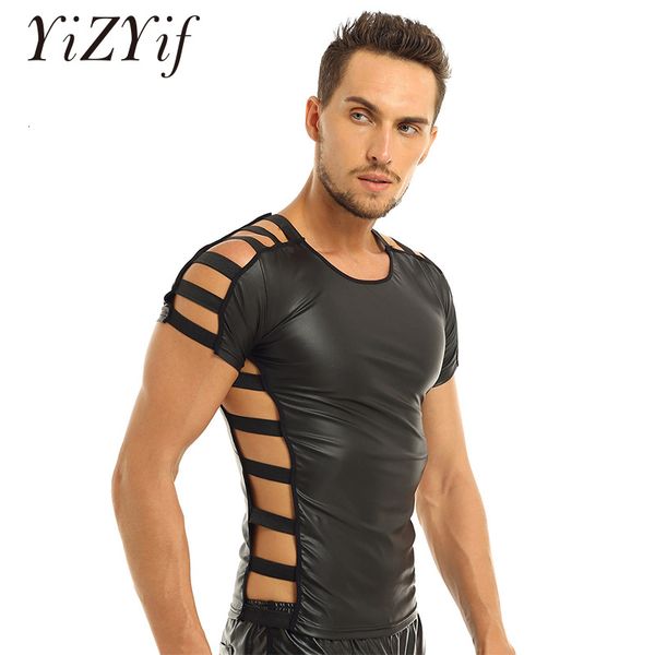 mens tshirts mens fashion pullover muscle tshirt faux leather night clubwear costume cut out elastic band dance t shirt party 230323, White;black
mens tshirts mens fashion pullover muscle tshirt faux leather night clubwear costume cut out elastic band dance t shirt party 230323, White;black