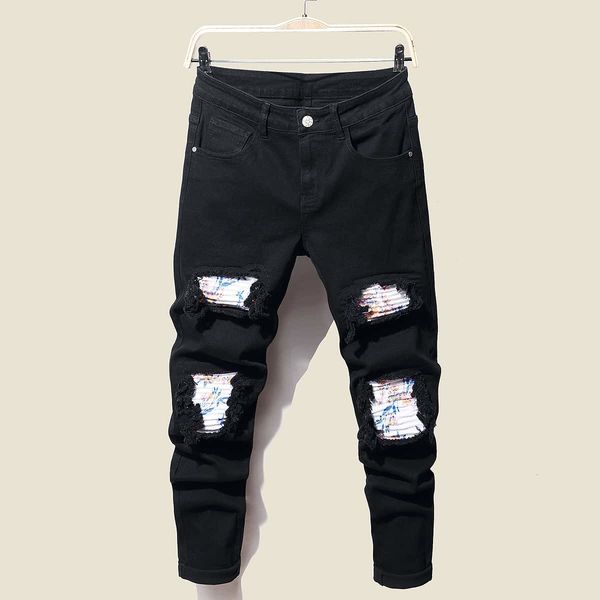 mens jeans men stretchy ripped skinny biker embroidery cartoon print jeans destroyed hole slim fit denim hip hop black jeans 230323, Blue
mens jeans men stretchy ripped skinny biker embroidery cartoon print jeans destroyed hole slim fit denim hip hop black jeans 230323, Blue
