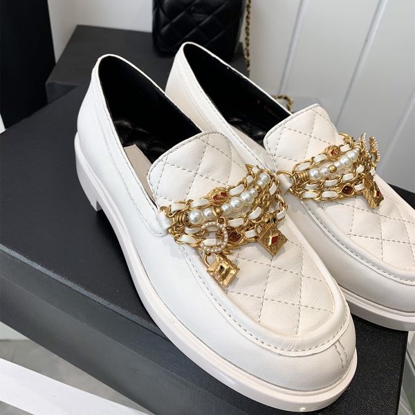 designer loafers dress shoes quilted lambskin chain charm muller womens sandal low block heels platform leather slip on mules pearl lock bal, Black
designer loafers dress shoes quilted lambskin chain charm muller womens sandal low block heels platform leather slip on mules pearl lock bal, Black