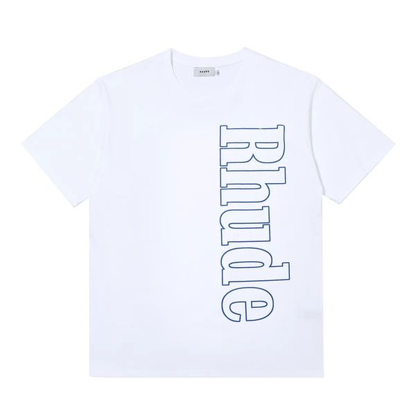 

mens designer t shirt rhude casual shirts man womens summer tees short sleeves sell luxury men hip hop clothes european sizes 9hf7, White;black