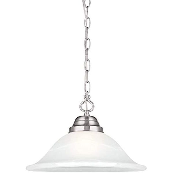 millbridge traditional 1-light indoor hanging swag light with alabaster glass shade for living dining room bar area, satin nickel finish
millbridge traditional 1-light indoor hanging swag light with alabaster glass shade for living dining room bar area, satin nickel finish