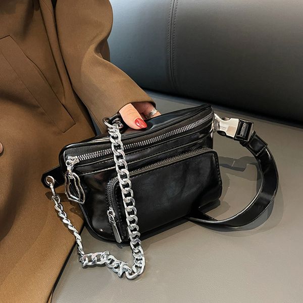 waist bags fashion shiny leather chest chain fanny pack two layer pouch belt phone purse travel crossbody women handbag 230323
waist bags fashion shiny leather chest chain fanny pack two layer pouch belt phone purse travel crossbody women handbag 230323