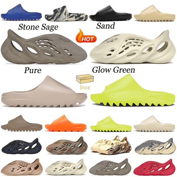 men woman designer slippers slider foam runners bone white mx sand grey sandals slide slipper buttery coffee with box, Black
men woman designer slippers slider foam runners bone white mx sand grey sandals slide slipper buttery coffee with box, Black
