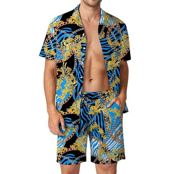 summer new casual beach style shirt set men's 3d digital print loose short sleeve shorts, Black
summer new casual beach style shirt set men's 3d digital print loose short sleeve shorts, Black