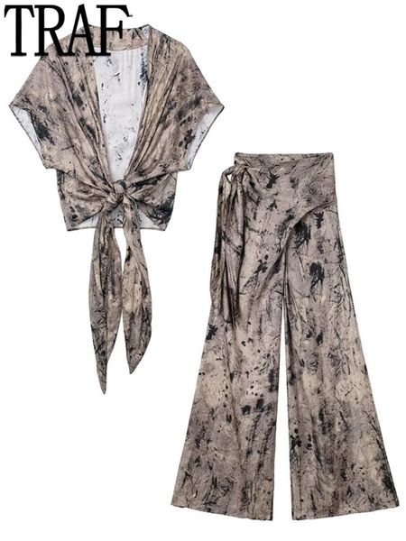 women's pants s traf printed wide leg pant high waist baggy woman y2k streetwear casual sets tied pareo trousers 230323, Black;white
women's pants s traf printed wide leg pant high waist baggy woman y2k streetwear casual sets tied pareo trousers 230323, Black;white