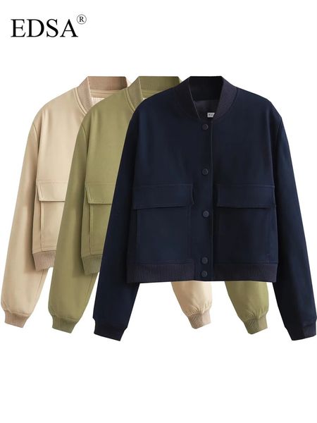 women's jackets edsa women fashion leisure coat with pockets vintage vneck single breasted long sleeves outerwear 230323, Black;brown
women's jackets edsa women fashion leisure coat with pockets vintage vneck single breasted long sleeves outerwear 230323, Black;brown