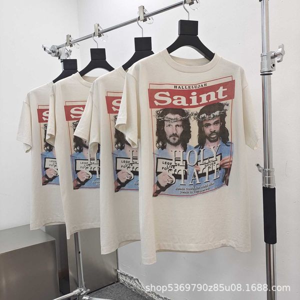 men's t shirts saint michael denim tears co branded portrait print kapok tide short sleeve t shirtuagi, White;black
men's t shirts saint michael denim tears co branded portrait print kapok tide short sleeve t shirtuagi, White;black