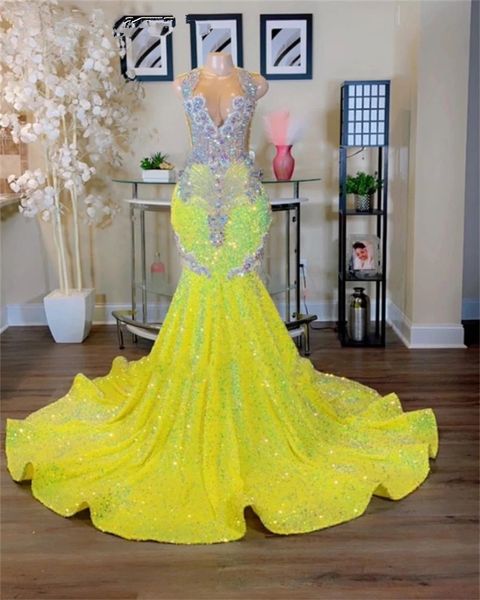 yellow sheer o neck mermaid evening dresses for black girls 2023 gillter sequined crystal prom gowns vestidos ceremonia, Black;red
yellow sheer o neck mermaid evening dresses for black girls 2023 gillter sequined crystal prom gowns vestidos ceremonia, Black;red