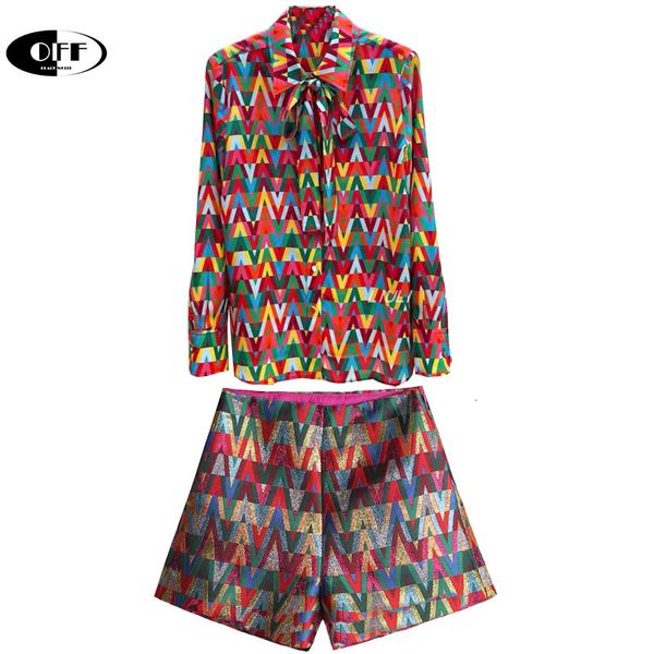 women's two piece pants off runway vintage letter print streetwear gothic y2k shirt women retro shorts bow collar blouses sets outfit, White
women's two piece pants off runway vintage letter print streetwear gothic y2k shirt women retro shorts bow collar blouses sets outfit, White