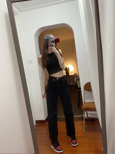 women's jeans 2023 summer fashion casual pants black personalized versatile retro loose westernized simple straight high waist 230323, Blue
women's jeans 2023 summer fashion casual pants black personalized versatile retro loose westernized simple straight high waist 230323, Blue
