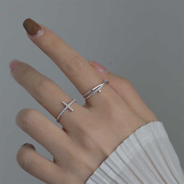 band rings korean zircon ring personality cross open adjustable finger rings for women fashion silver color jewelry accessories party gift a
band rings korean zircon ring personality cross open adjustable finger rings for women fashion silver color jewelry accessories party gift a