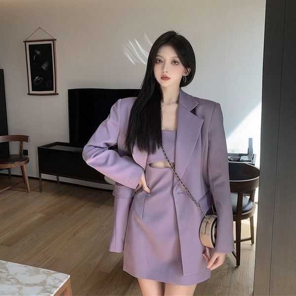 two piece dres's autumn fashion purple blazer sling skirt suit casual professional wear korean elegant dress set 230324, White
two piece dres's autumn fashion purple blazer sling skirt suit casual professional wear korean elegant dress set 230324, White