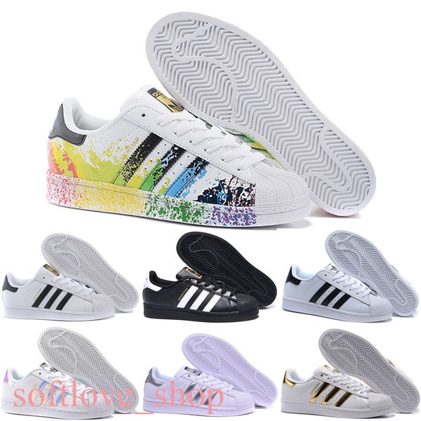 ginals superstar shoes white hologram iridescent junior superstars 80s pride sneakers super star women men sport casual shoes 36-45, White;red
ginals superstar shoes white hologram iridescent junior superstars 80s pride sneakers super star women men sport casual shoes 36-45, White;red