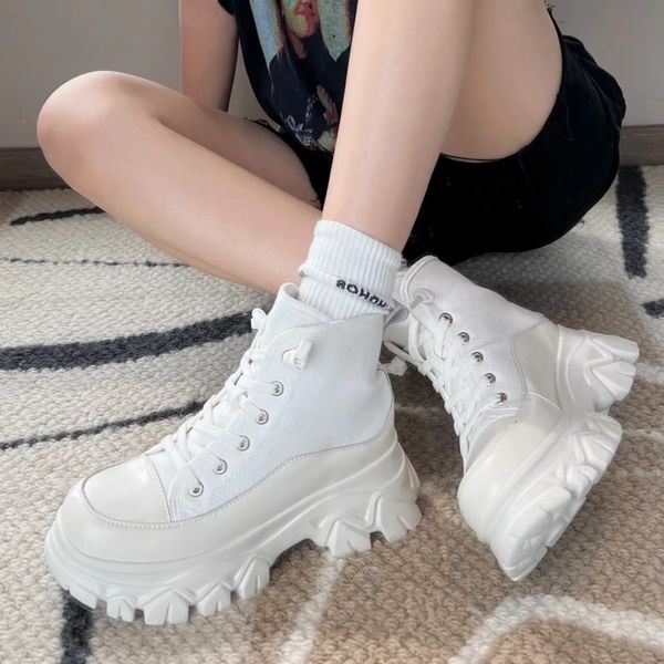 dress shoe's vulcanize shoes thicksoled wedge heel lace up women's fashion sports shoe zapatos mujer 230324, Black
dress shoe's vulcanize shoes thicksoled wedge heel lace up women's fashion sports shoe zapatos mujer 230324, Black