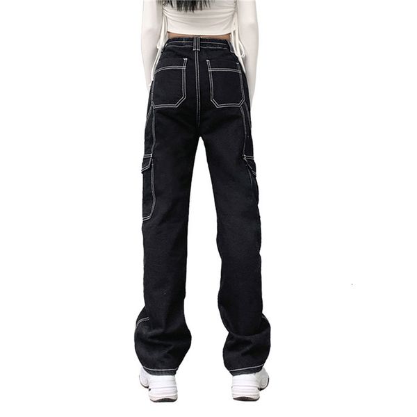 women's jeans pockets patchwork high waist streetwear straight jean femme black 100 cotton cargo pants 230324, Blue
women's jeans pockets patchwork high waist streetwear straight jean femme black 100 cotton cargo pants 230324, Blue