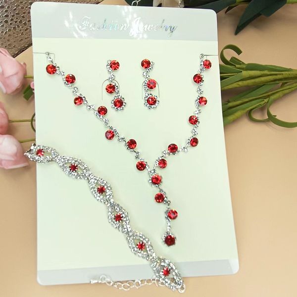 20 sets/lot necklace earring bracelet 5 pcs suit inlaid zircon rhinestone twinkle decorate adjeustable length necklace non fading wedding pa, Silver
20 sets/lot necklace earring bracelet 5 pcs suit inlaid zircon rhinestone twinkle decorate adjeustable length necklace non fading wedding pa, Silver