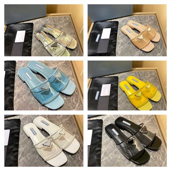 2023 summer luxury women slippers triangle p metal buckles sandals squre toe flat mules lady slip on clear transparent flip flops lady slipp, Black
2023 summer luxury women slippers triangle p metal buckles sandals squre toe flat mules lady slip on clear transparent flip flops lady slipp, Black