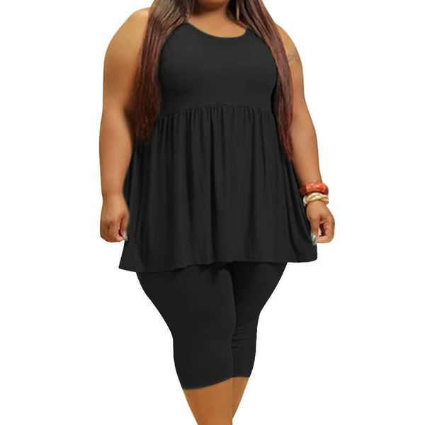 plus size dresses pleated fashion summer outfits crew neck tank and shorts two piece set casual solid color wholesale dropshipping 230307, Black
plus size dresses pleated fashion summer outfits crew neck tank and shorts two piece set casual solid color wholesale dropshipping 230307, Black