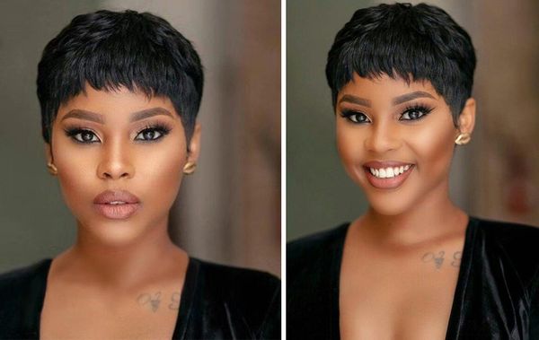 short bob wig straight human hair wigs with bangs non lace front wigs for women pixie cut wig natural color full machine made, Black;brown
short bob wig straight human hair wigs with bangs non lace front wigs for women pixie cut wig natural color full machine made, Black;brown