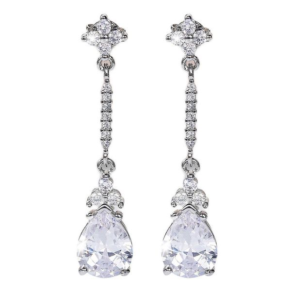crystal pear cubic zirconia hangings dangle earrings women luxury silver color ear accessories temperament wedding trend jewelry
crystal pear cubic zirconia hangings dangle earrings women luxury silver color ear accessories temperament wedding trend jewelry