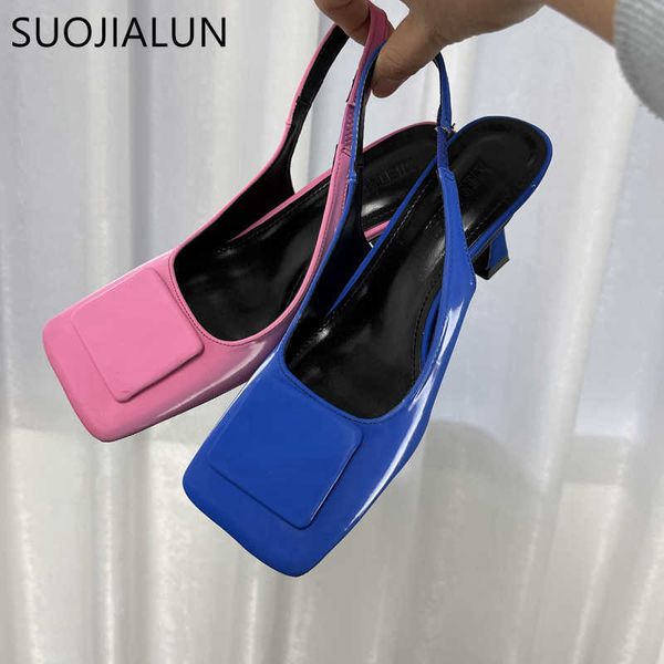 suojialun 2023 spring new brand women sandal square toe shallow slip on slingback shoes thin high heel elegant dress pumps 0324, Black
suojialun 2023 spring new brand women sandal square toe shallow slip on slingback shoes thin high heel elegant dress pumps 0324, Black