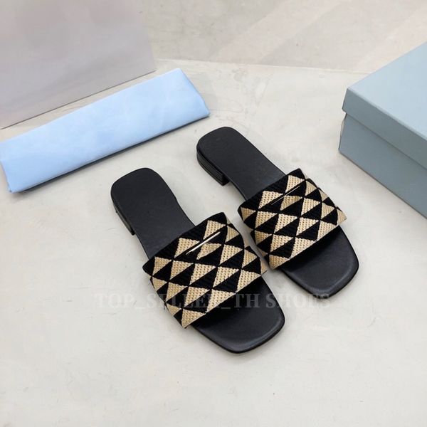 designer slipper fabric slides women sandal embroidered soft leather slippers triangle flats heel sandals summer beach slide, Black
designer slipper fabric slides women sandal embroidered soft leather slippers triangle flats heel sandals summer beach slide, Black