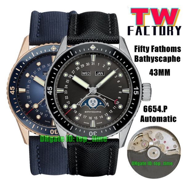 tw factory watches 43mm fifty fathoms bathyscaphe quantieme complet phases 6654.p automatic mens watch gray/blue/green dial marine canvas st, Slivery;brown
tw factory watches 43mm fifty fathoms bathyscaphe quantieme complet phases 6654.p automatic mens watch gray/blue/green dial marine canvas st, Slivery;brown