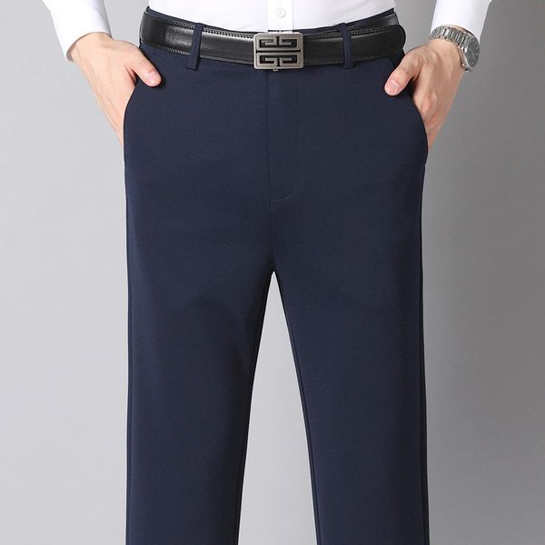 men's pants spring autumn suit men business casual elastic classic straight formal trousers male solid middleaged 230324, Black
men's pants spring autumn suit men business casual elastic classic straight formal trousers male solid middleaged 230324, Black