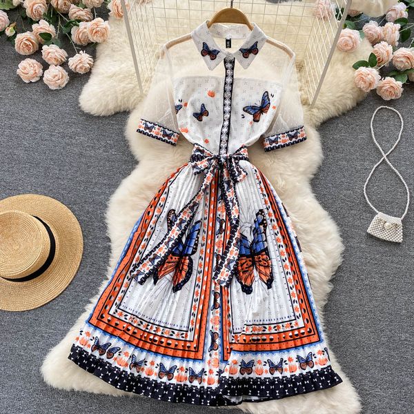summer new doll neck occidental a-line dress butterfly print waist wrapped flap shirt dress, Black;gray
summer new doll neck occidental a-line dress butterfly print waist wrapped flap shirt dress, Black;gray