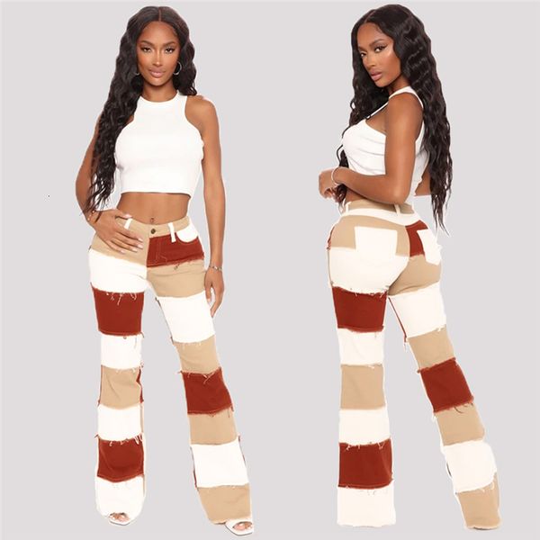 women's jeans 2023 spring summer fashionable clothing stitching midwaist slim slightly flared trend h300 230324, Blue
women's jeans 2023 spring summer fashionable clothing stitching midwaist slim slightly flared trend h300 230324, Blue