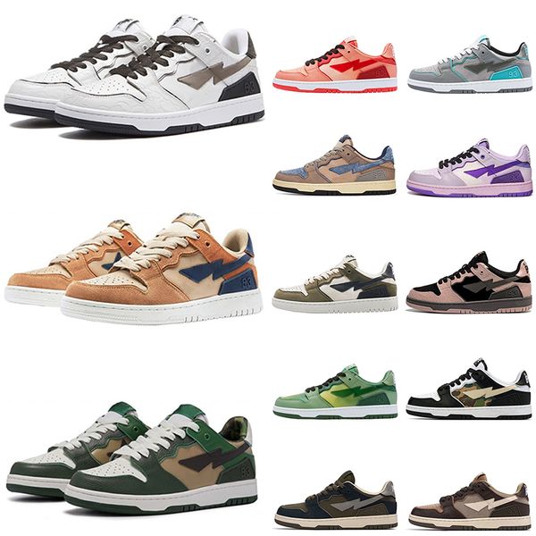 designer casual shoes grey black lukewarm water sk8 stas color camo combo pink green camos pastel blue patent leather sneakers trainers 36-4
designer casual shoes grey black lukewarm water sk8 stas color camo combo pink green camos pastel blue patent leather sneakers trainers 36-4
